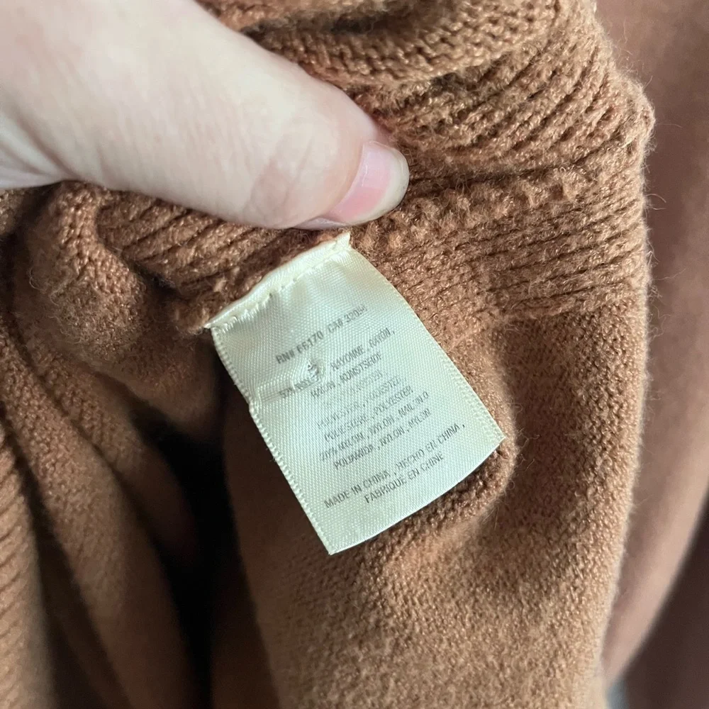 Moth Saskia Mock neck Womens Sweater soft cozy longline minimalist Anthropologie - Picture 6 of 7